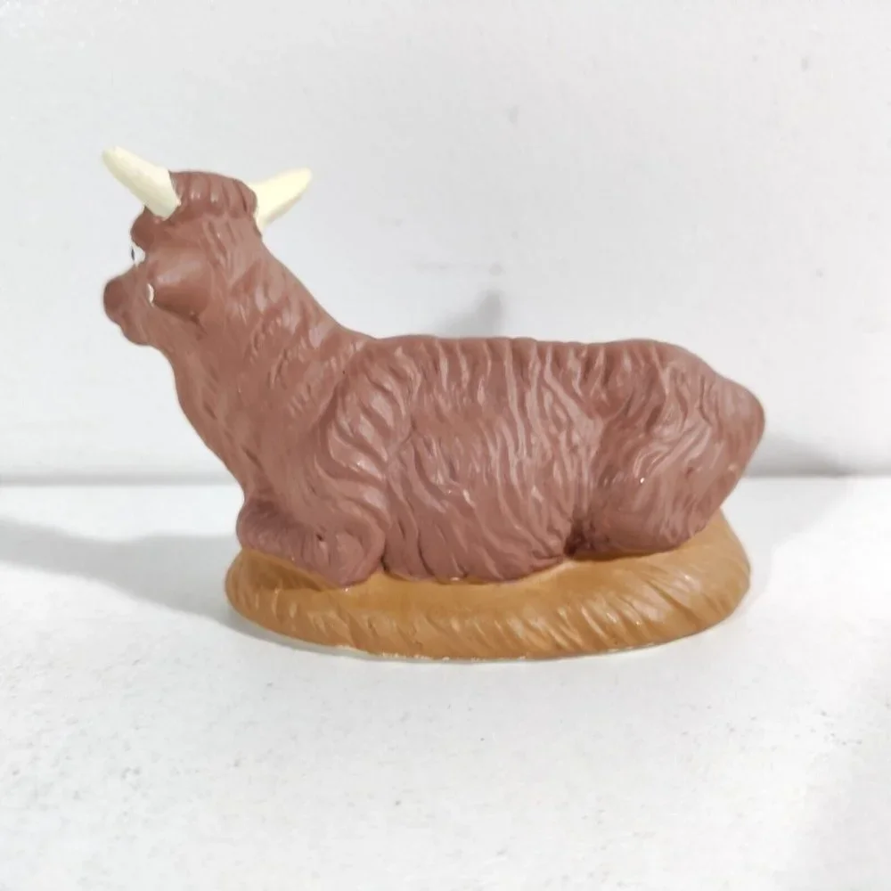 Vtg Homco Nativity Scene Cow Ceramic Figurine